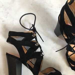 Lace Up Black Heel
